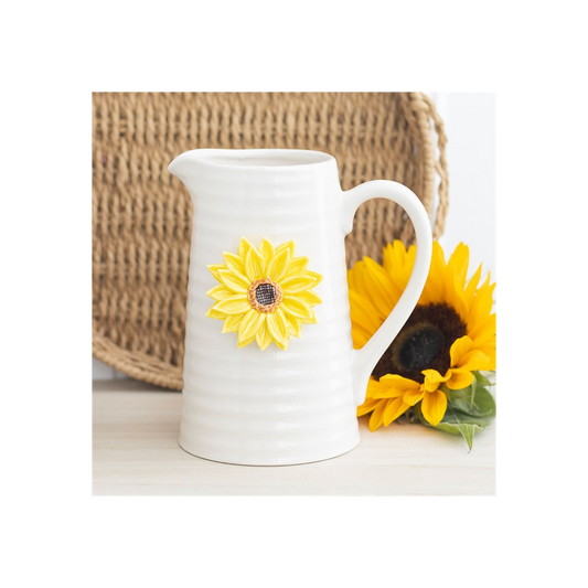 Hello Sunshine Ceramic Flower Jug with 3D Sunflower N/A