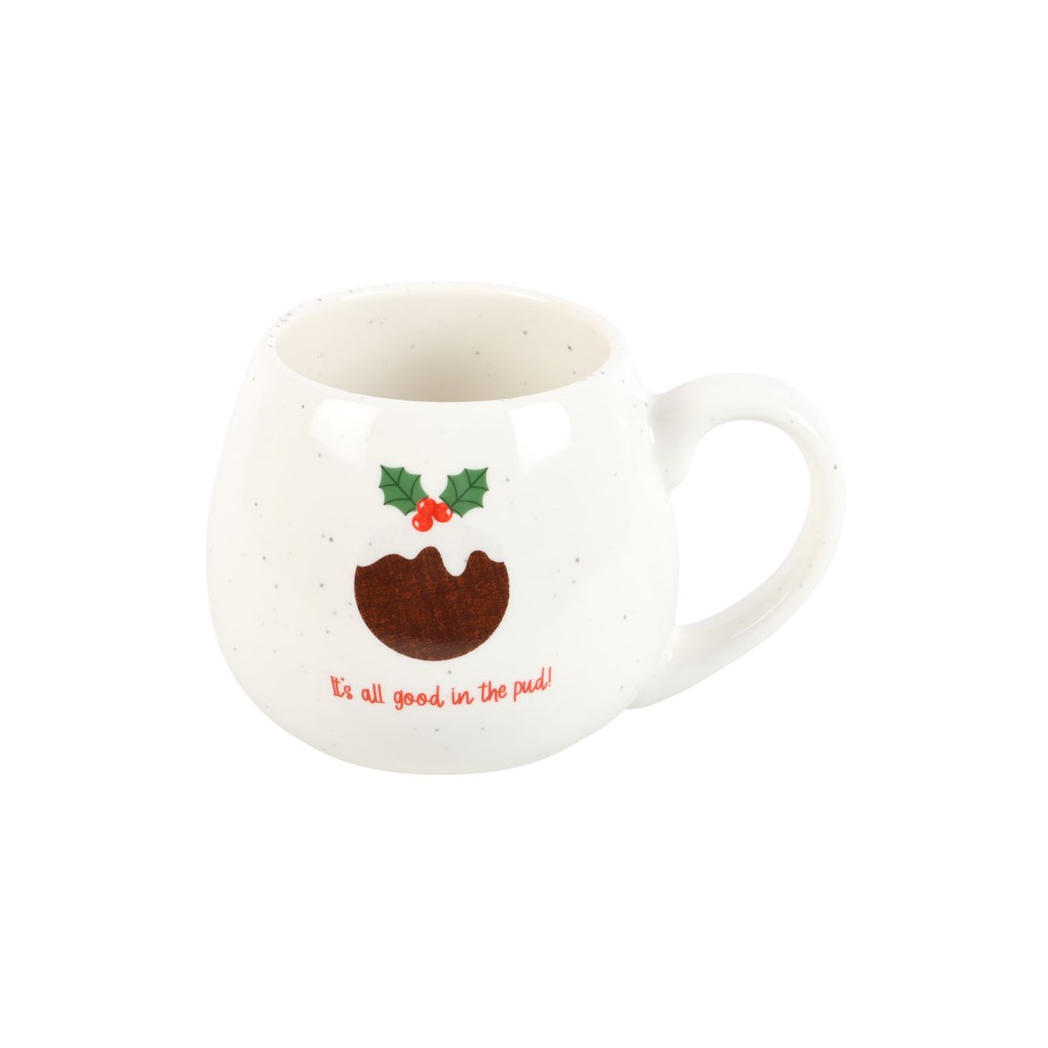 All Good in the Pud Rounded Christmas Mug N/A