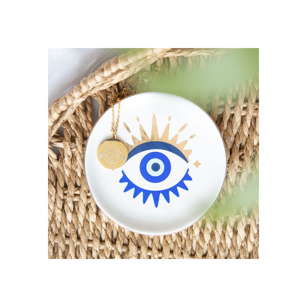 All Seeing Eye Necklace & Dish Gift Set N/A