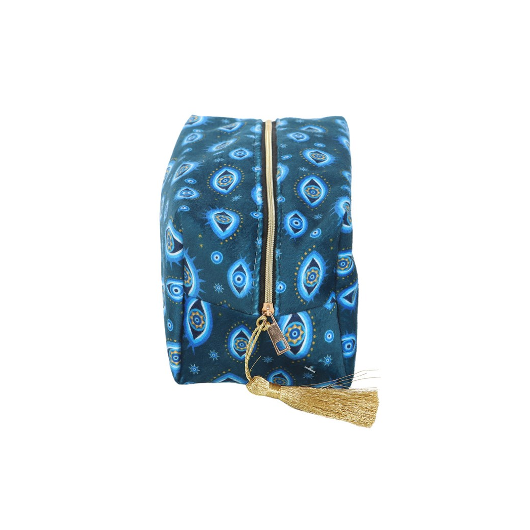 All Seeing Eye Print Velvet Makeup Bag N/A
