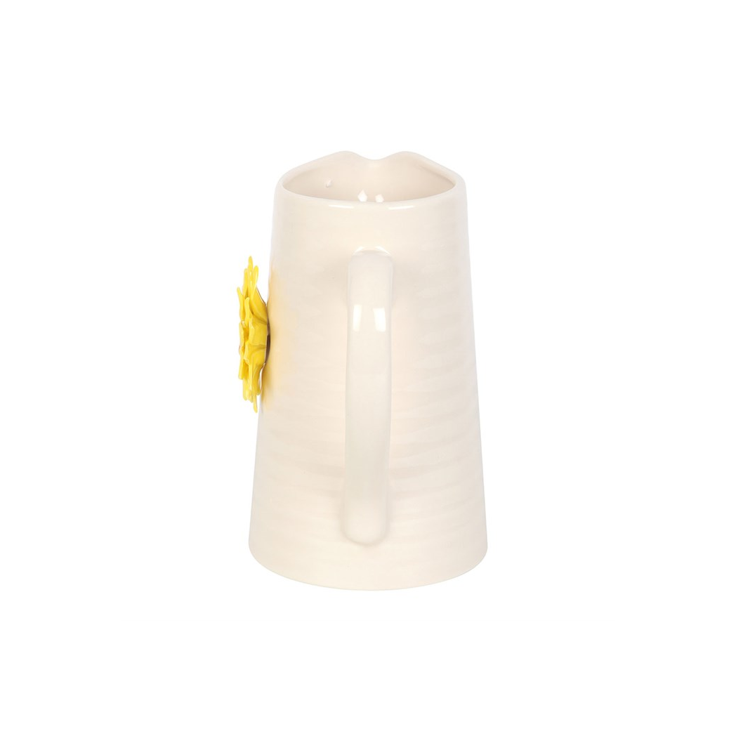 Hello Sunshine Ceramic Flower Jug with 3D Sunflower N/A