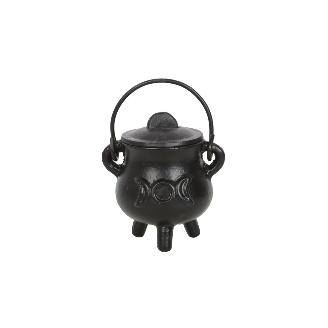 7.5cm Cast Iron Cauldron with Triple Moon N/A