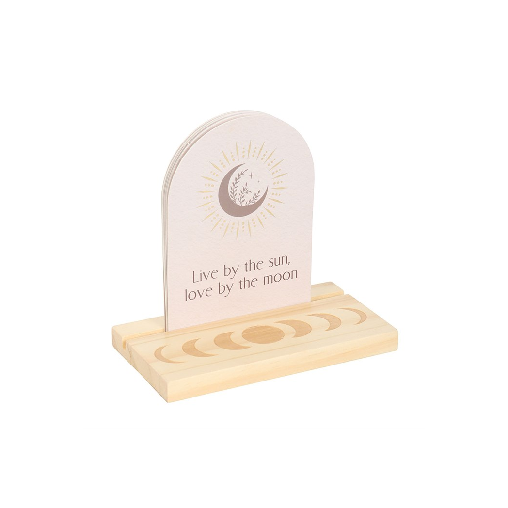 Luna Moth Affirmation Cards with Wooden Stand N/A