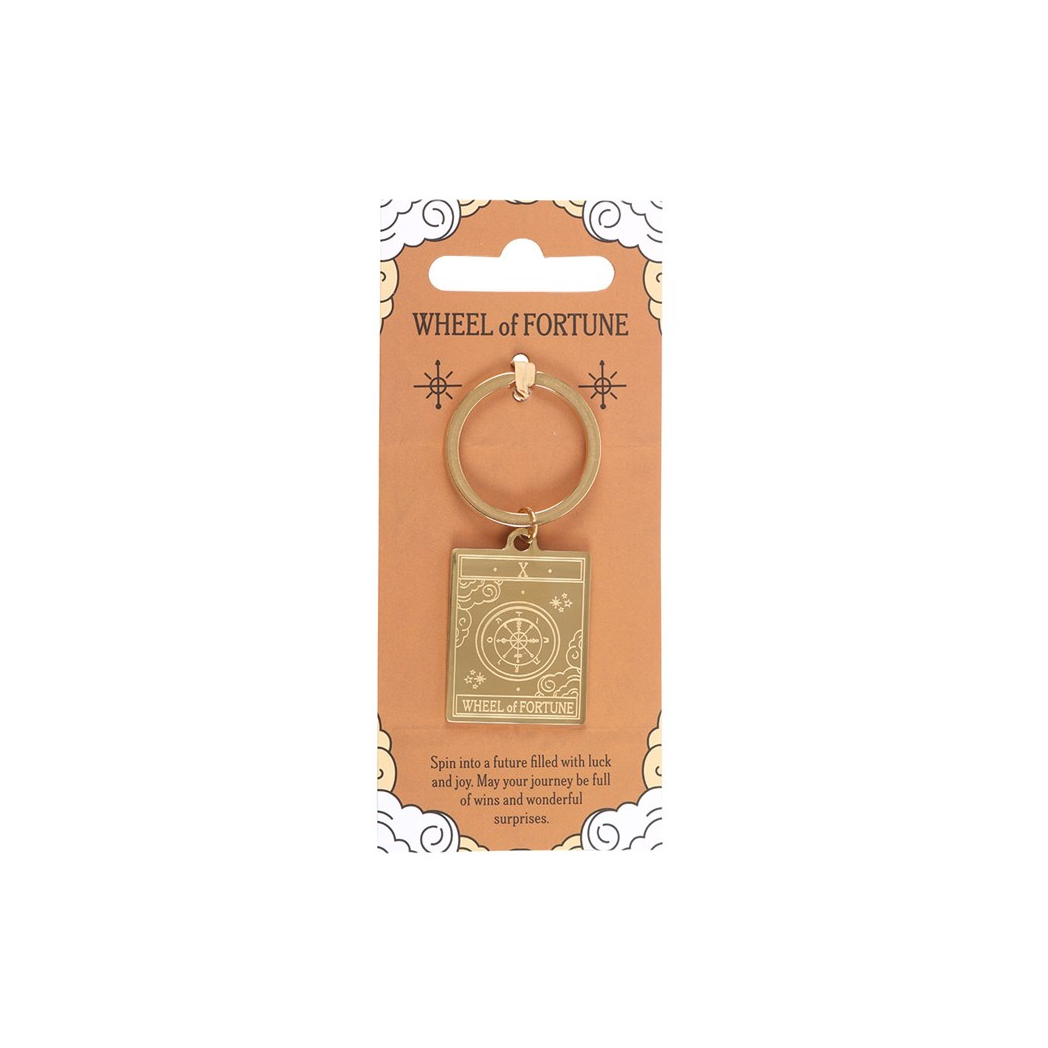 The Wheel of Fortune Vintage Tarot Keyring N/A