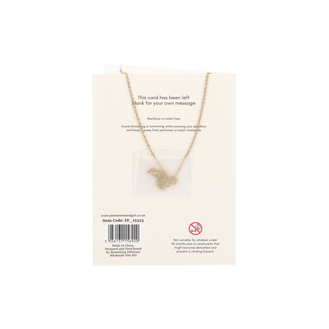 Blue Aura Mushroom Necklace Greeting Card N/A