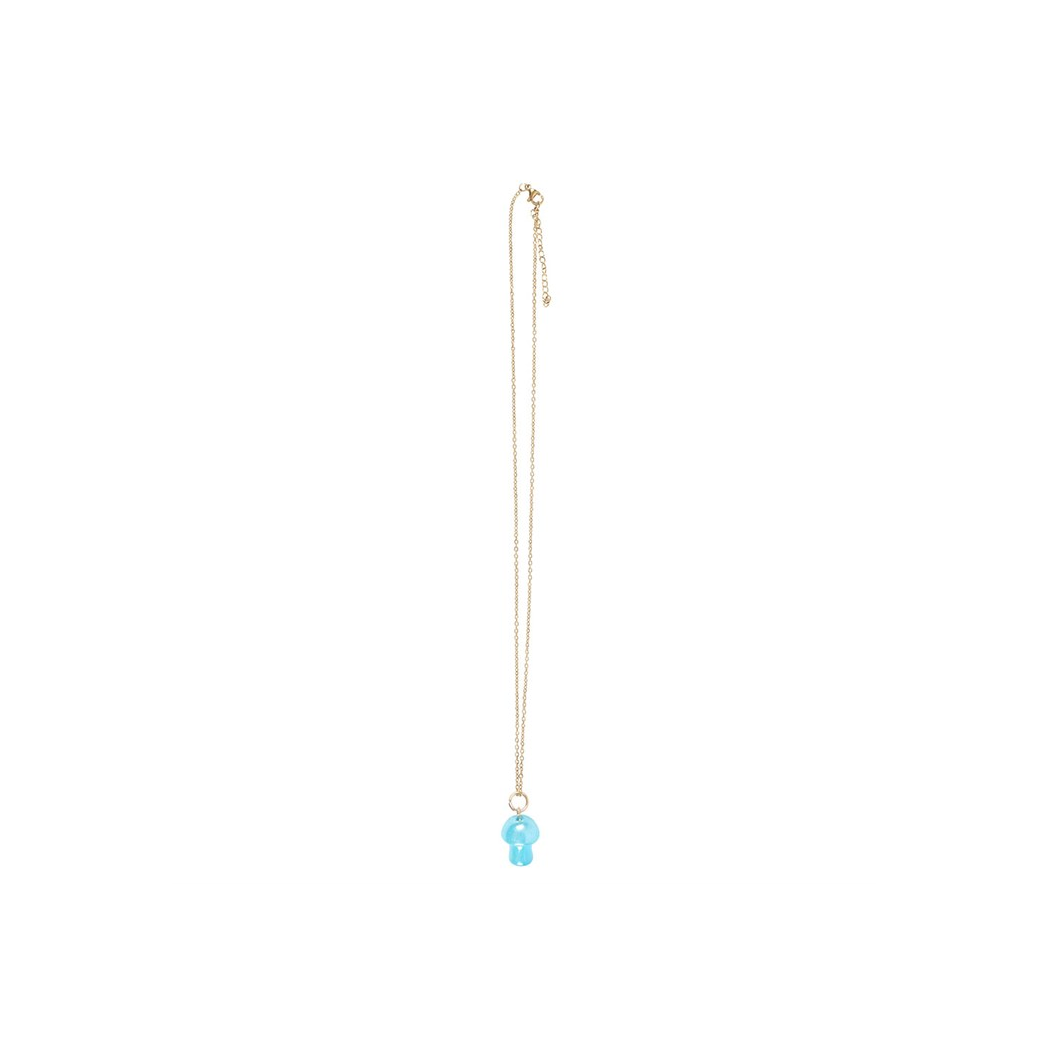 Blue Aura Mushroom Necklace Greeting Card N/A