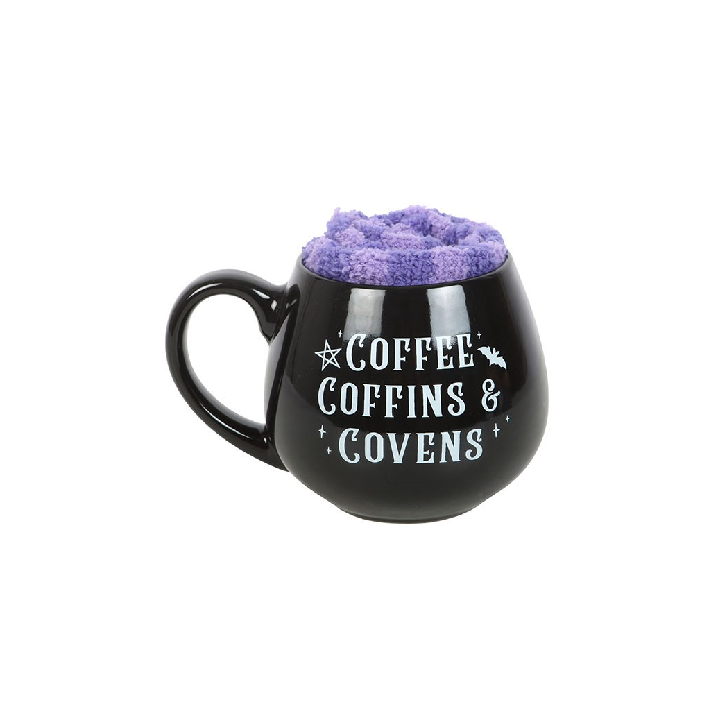 Coffee, Coffins & Covens Mug and Socks Set N/A