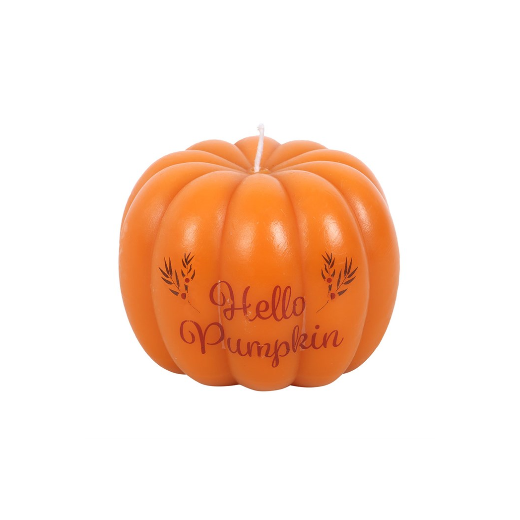 Hello Pumpkin Shaped Candle N/A