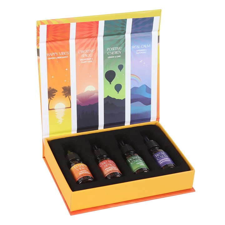 Citrus lavender and patchouli aromatic oil set
