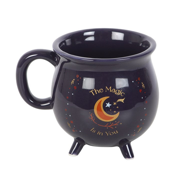 The Magic Is in You witchy cauldron mug