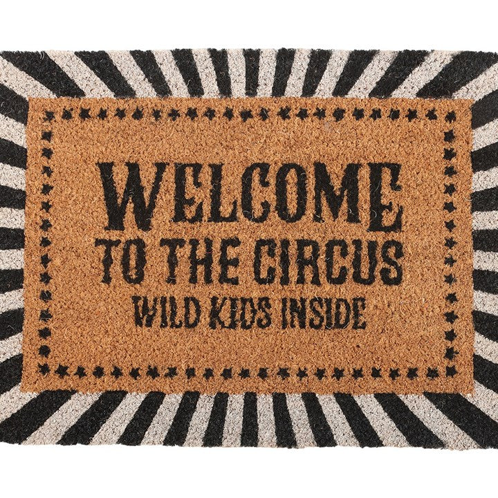 Welcome to the Circus Wild Kids Inside doormat