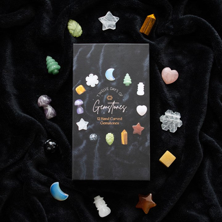 12 day crystal advent calendar festive gemstone shapes