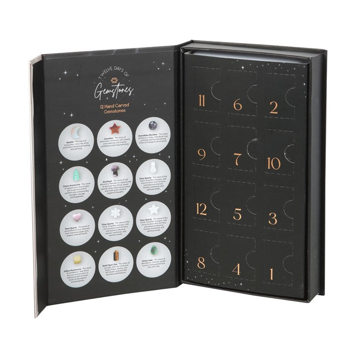 12 day gemstone advent calendar crystal collection