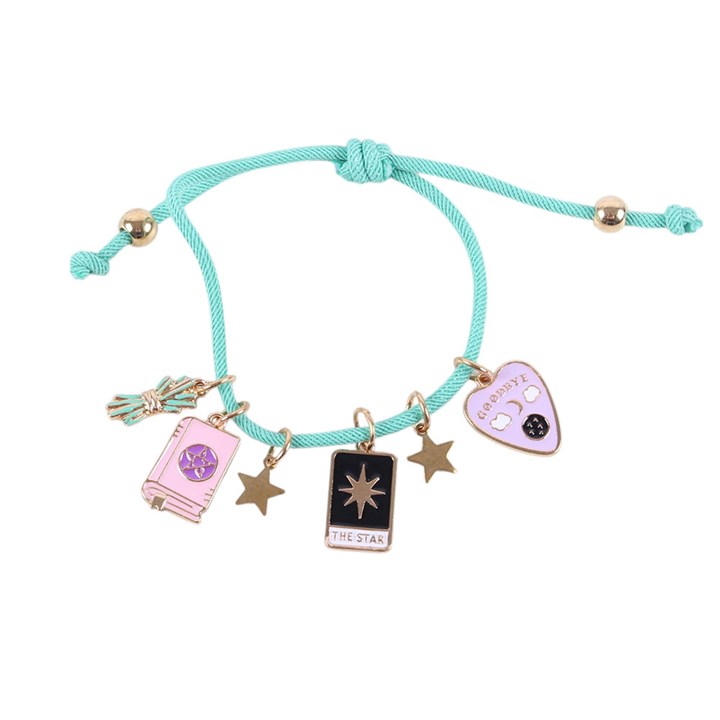 Witch altar bracelet enamel icon details