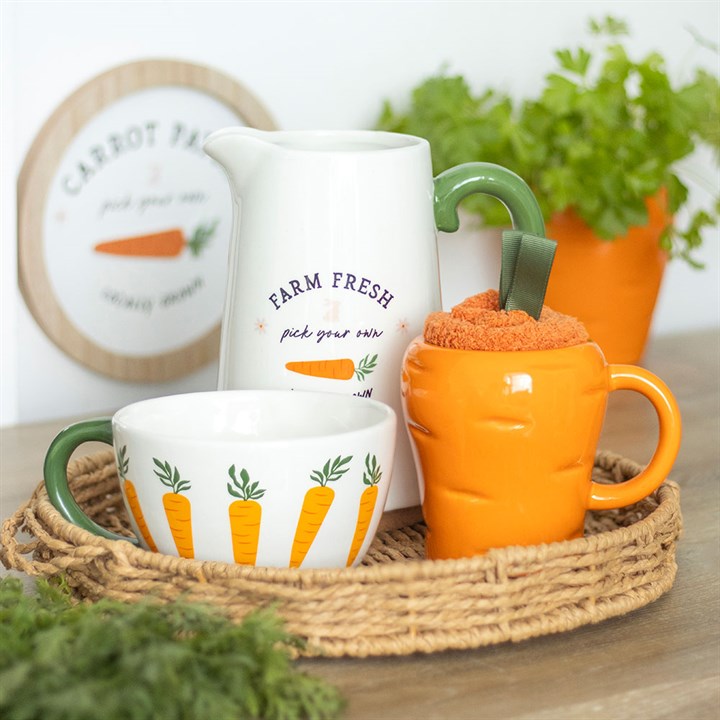 Farm Fresh Carrot Patch Ceramic Flower Jug N/A