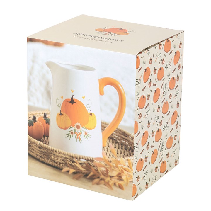 Autumn Pumpkin Ceramic Flower Jug N/A