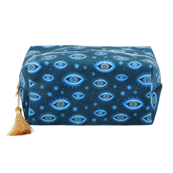 All Seeing Eye Print Velvet Makeup Bag N/A