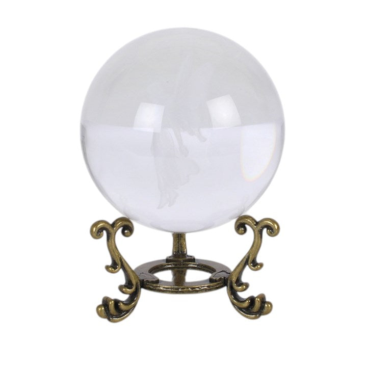 Stardust Fairy Laser Engraved Glass Crystal Ball and Stand N/A