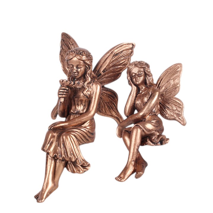 Fairy shelf sitter ornaments with sculpted wings
