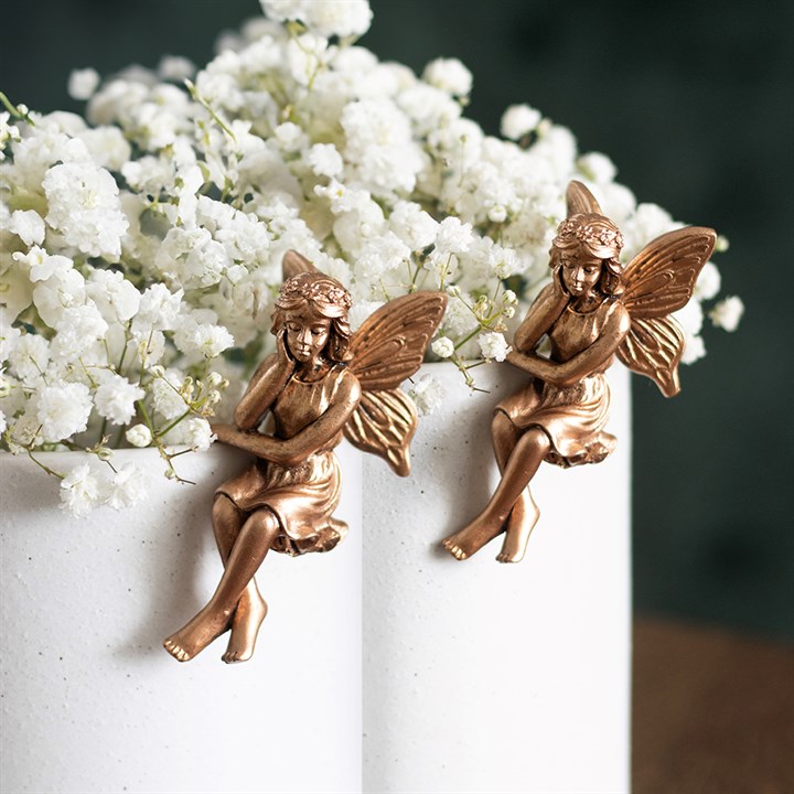 Set of 2 Fairy Pot Hanger Ornaments N/A