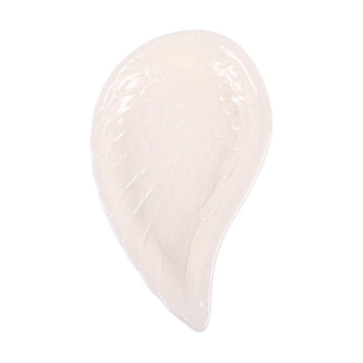 Off White Angel Wing Trinket Dish N/A