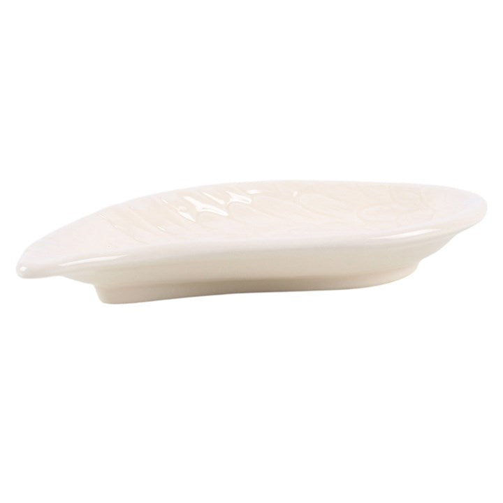 Off White Angel Wing Trinket Dish N/A