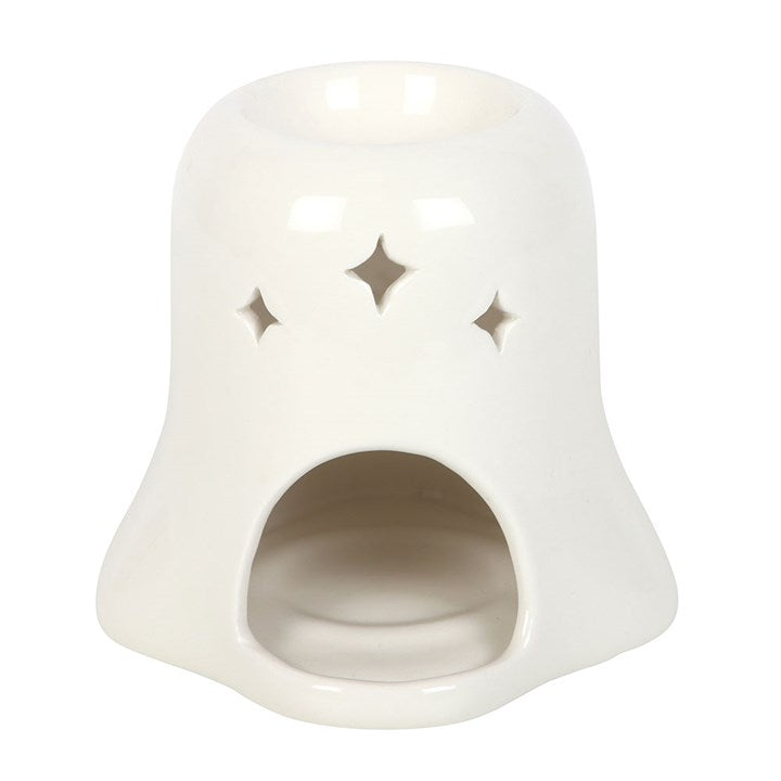 White ghost oil burner and wax warmer by Celestial Haven