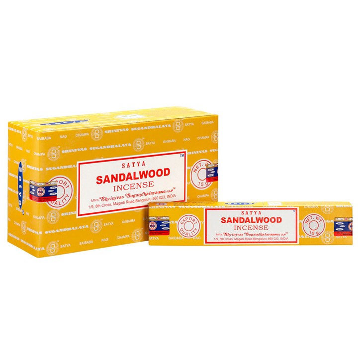 Set of 12 Sandalwood Incense Sticks by Satya (12/50) N/A