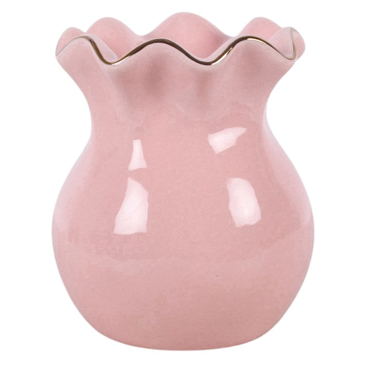 Pink Fluted Oil Burner and Wax Warmer N/A