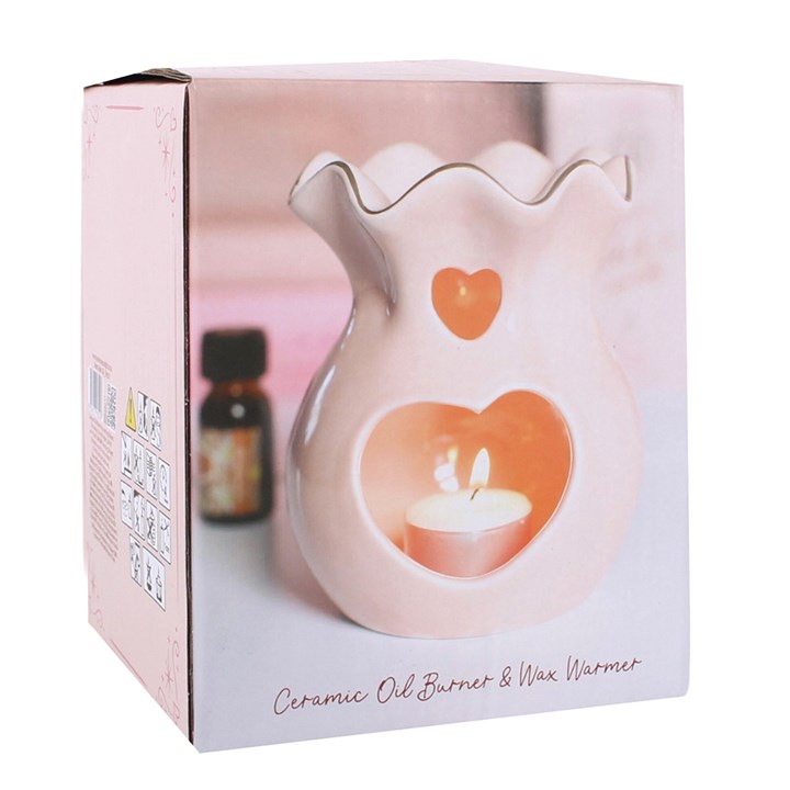 Pink Fluted Oil Burner and Wax Warmer N/A