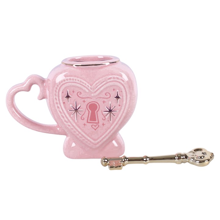 Heart Locket Mug and Key Stirrer N/A