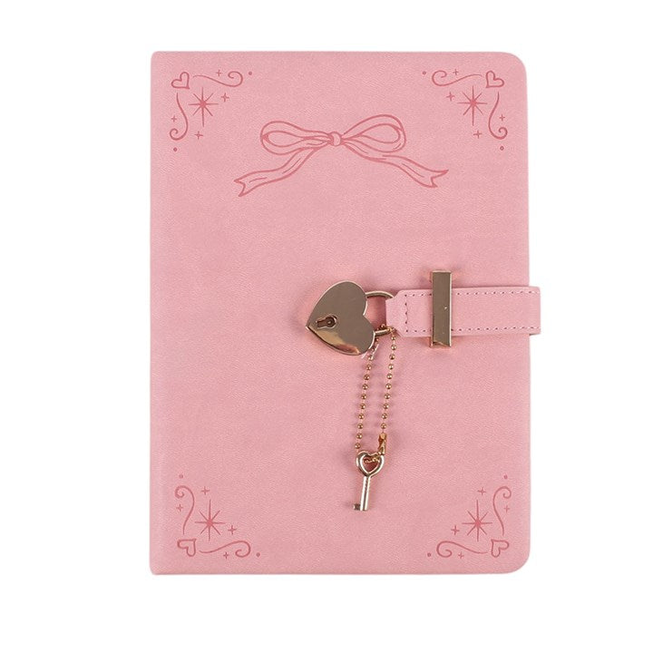 Pink Faux Leather A5 Diary with Lock N/A