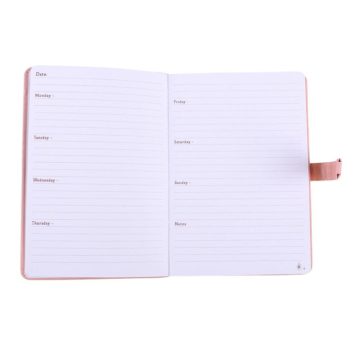 Pink Faux Leather A5 Diary with Lock N/A