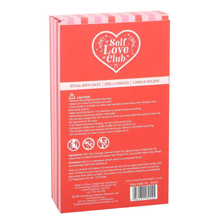Self love spell candles and heart holder