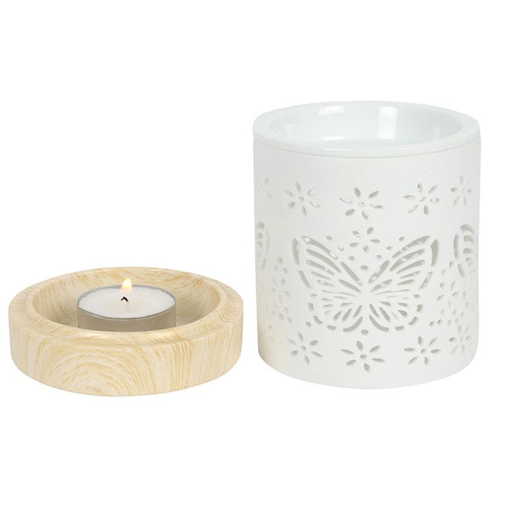 Matte Ceramic Butterfly Oil Burner N/A