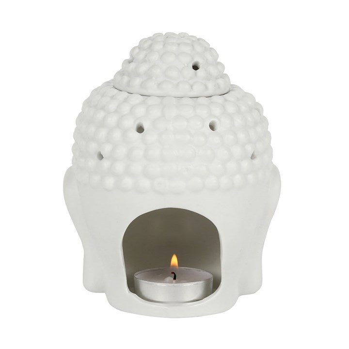 White Buddha head wax melt and oil burner