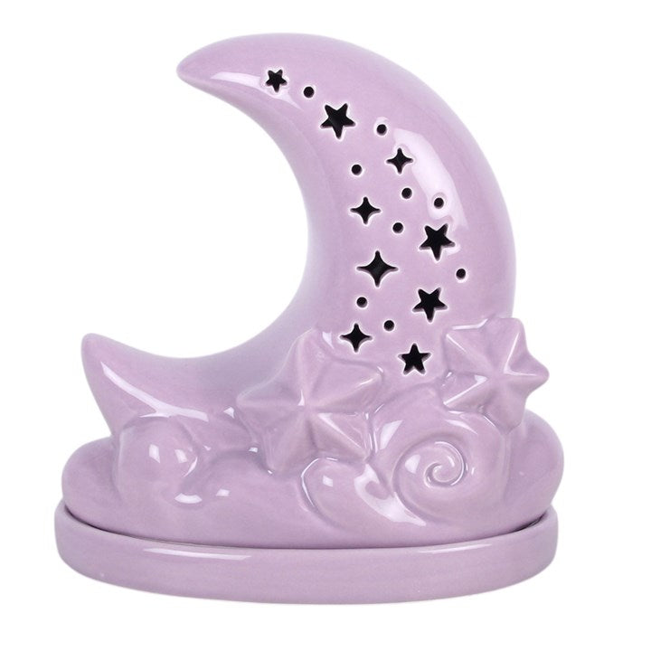 Purple Pastel Skies Moon Incense Cone Holder N/A