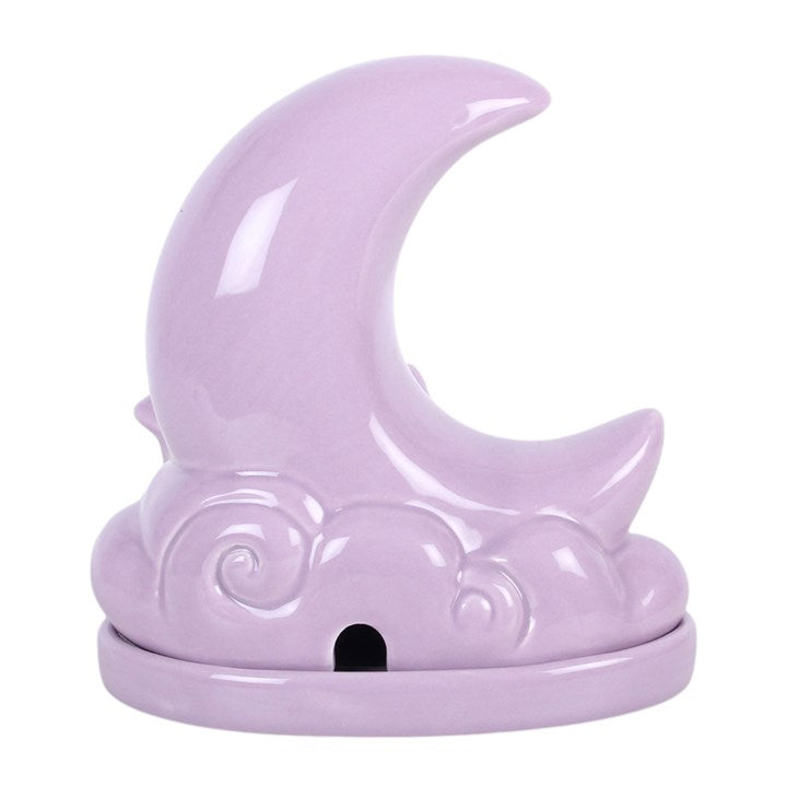 Purple Pastel Skies Moon Incense Cone Holder N/A