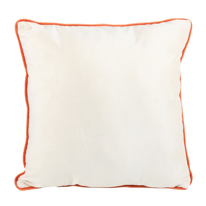 35cm Square Spooky Cat and Pumpkin Print Cushion N/A
