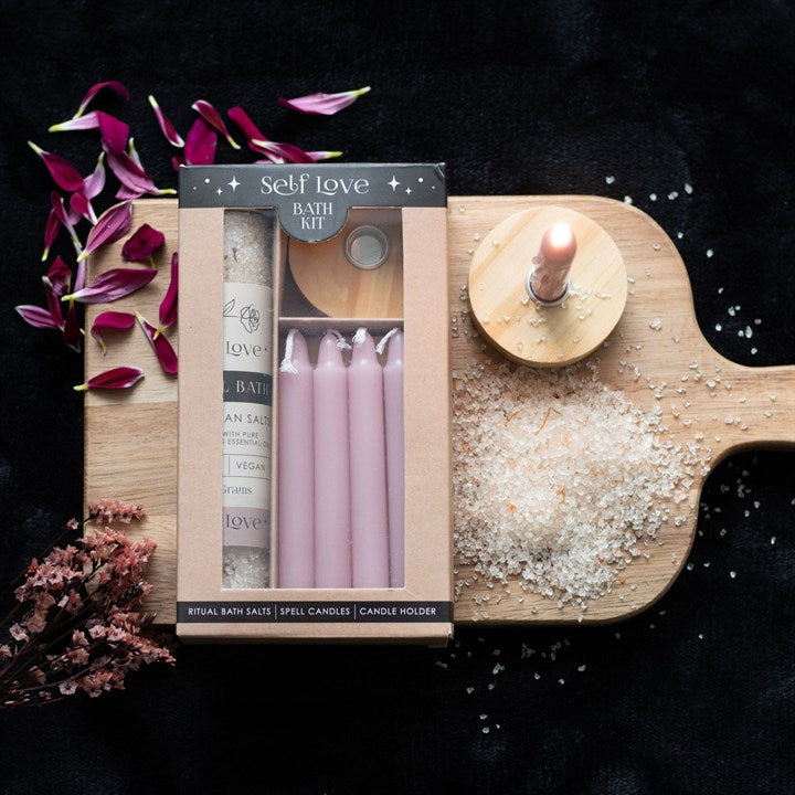 Pink candle self care ritual kit