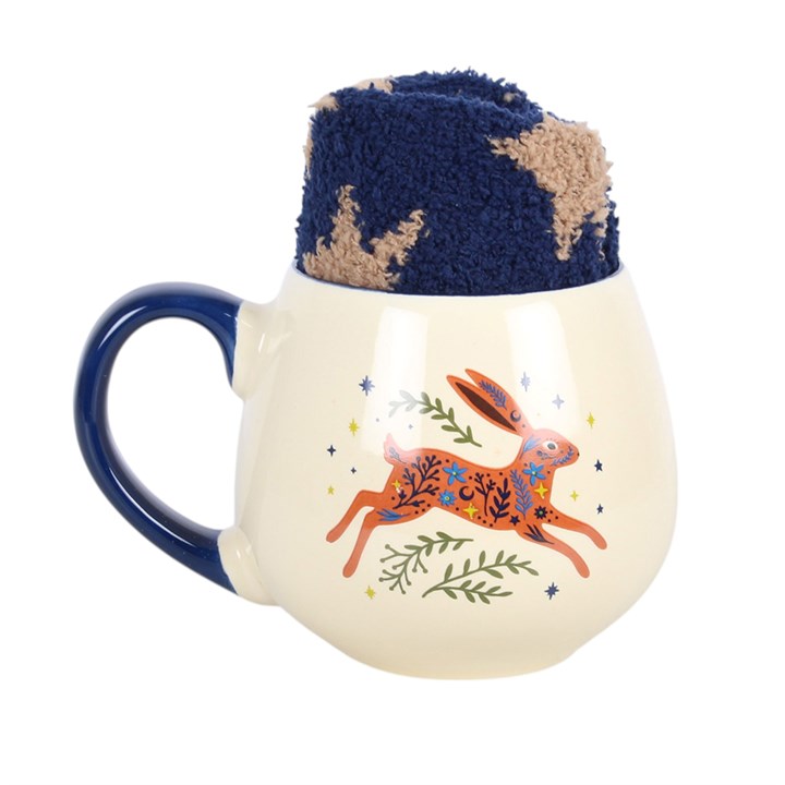 Leaping Hare Mug and Socks Set N/A