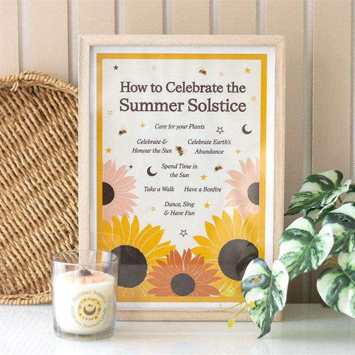 How to Celebrate the Summer Solstice Framed Wall Art Print N/A