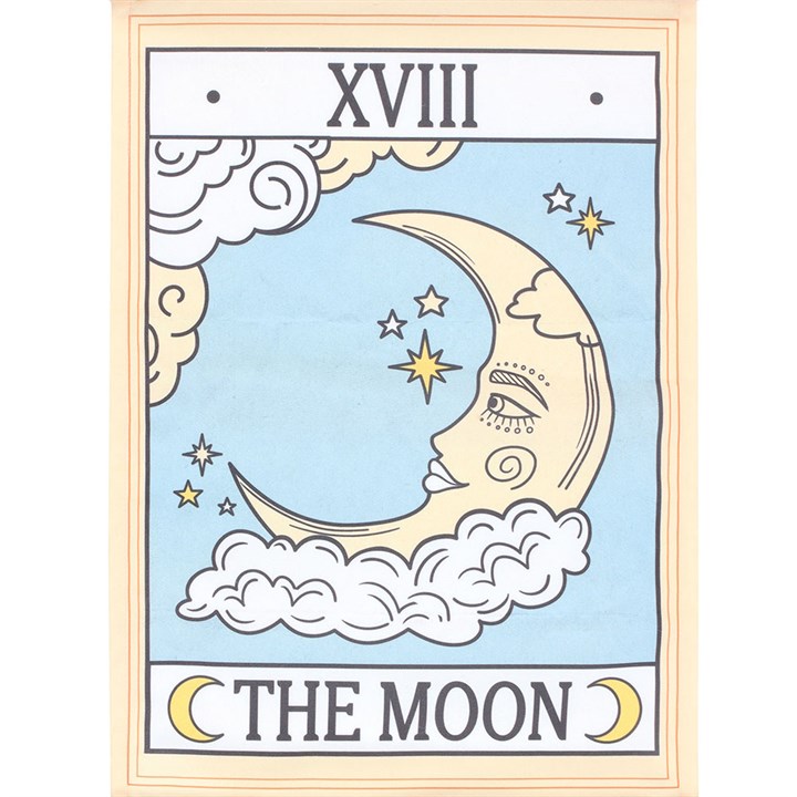 The Moon Vintage Tarot Wall Hanging N/A