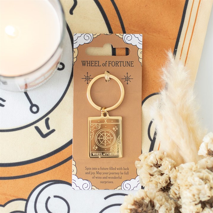 The Wheel of Fortune Vintage Tarot Keyring N/A