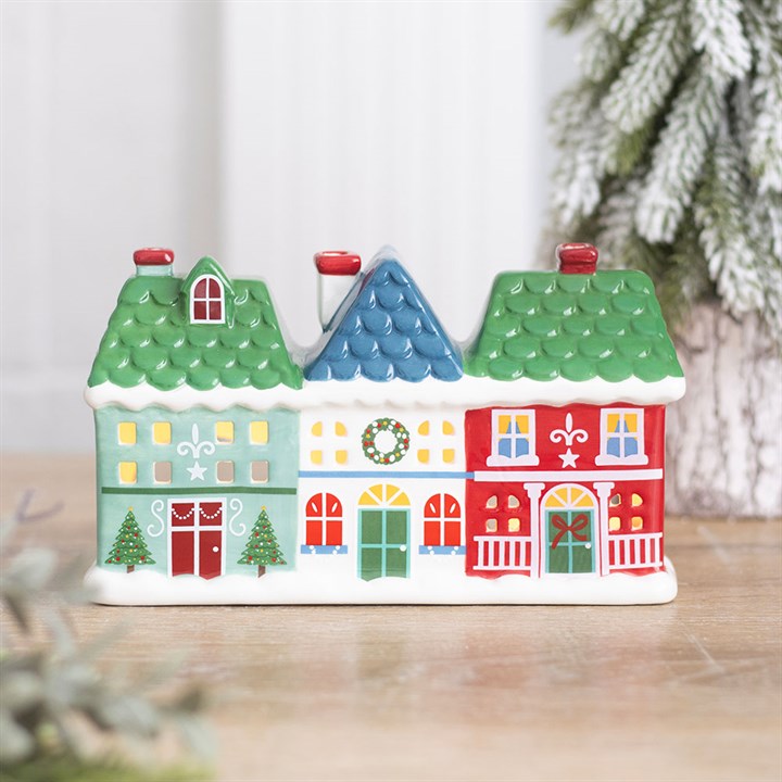 Christmas Street Tealight and Incense Cone Holder N/A