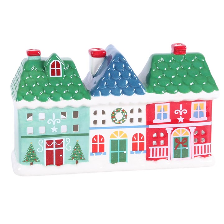Christmas Street Tealight and Incense Cone Holder N/A