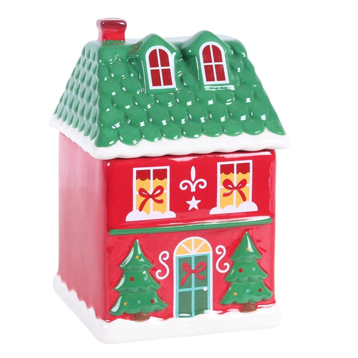 Red Christmas House Oil Burner N/A