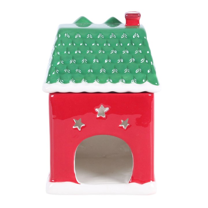 Red Christmas House Oil Burner N/A