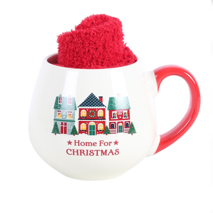Home for Christmas Mug and Socks Set N/A