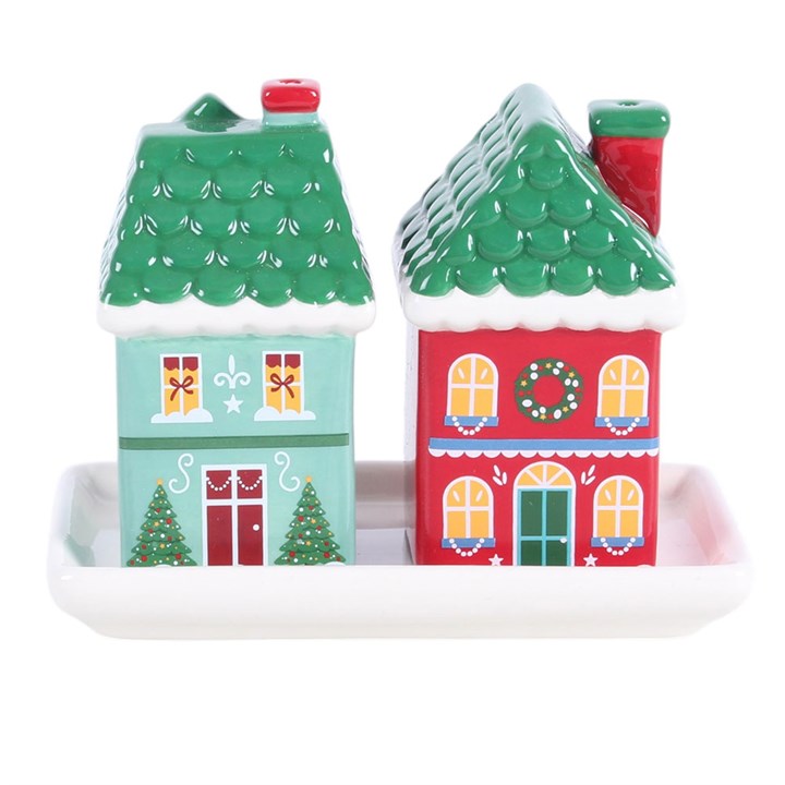 Christmas House Salt and Pepper Shakers N/A